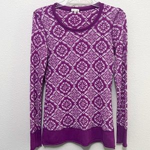 Purple paisley long sleeve